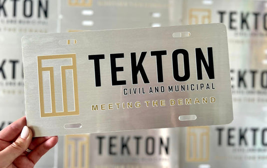 Custom Stainless License Plate