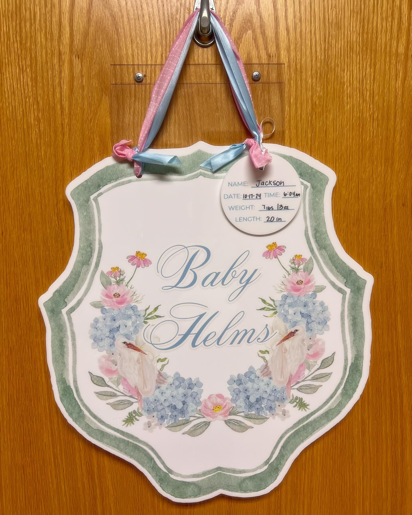Baby Crest Door Hanger