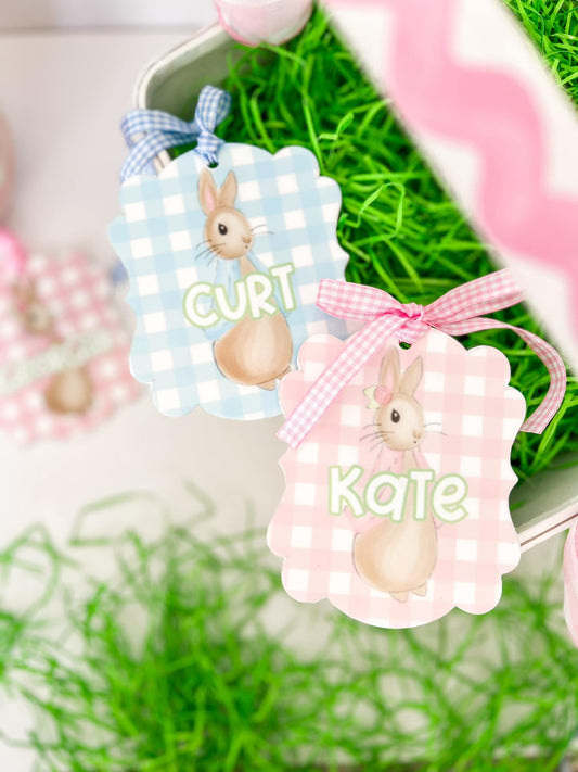 Watercolor Bunny Tag