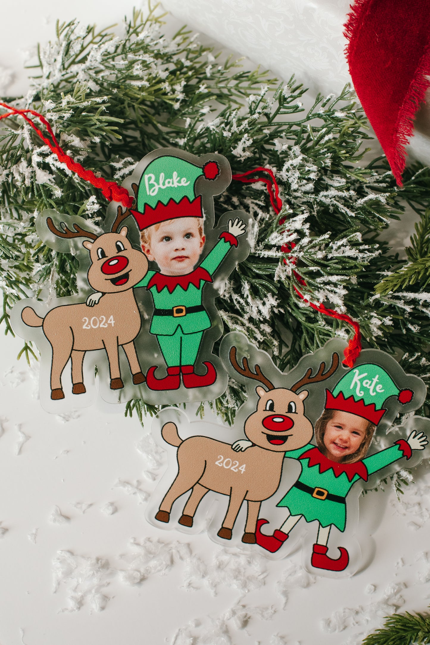 Custom Photo Elf Ornament