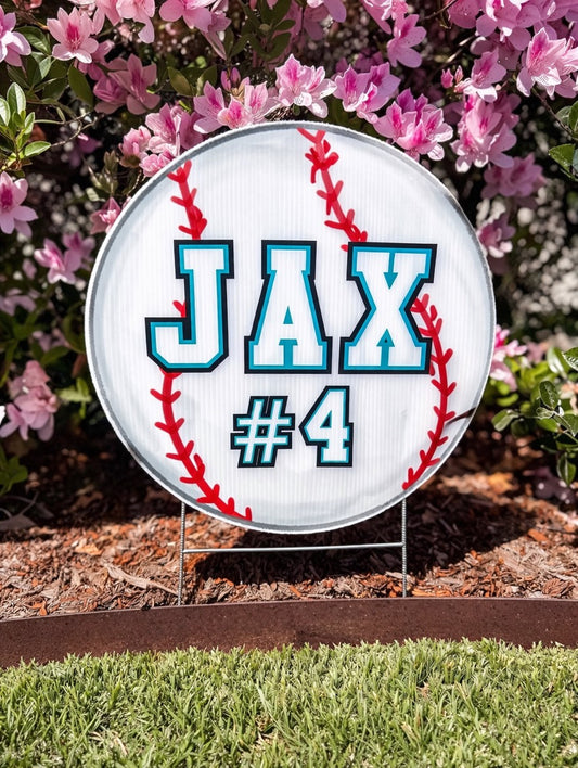 Custom Baseball Yard Sign