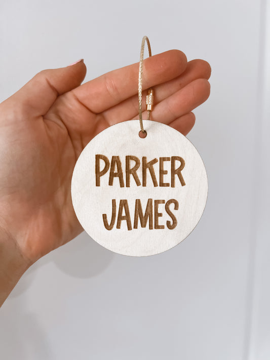 Wooden Name Tag