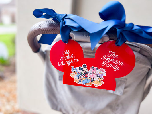 Mickey & Friends Mouse Ear Stroller Tag