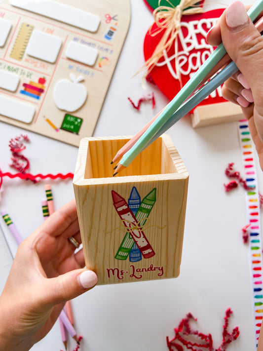 Crayon Trio Pencil Holder