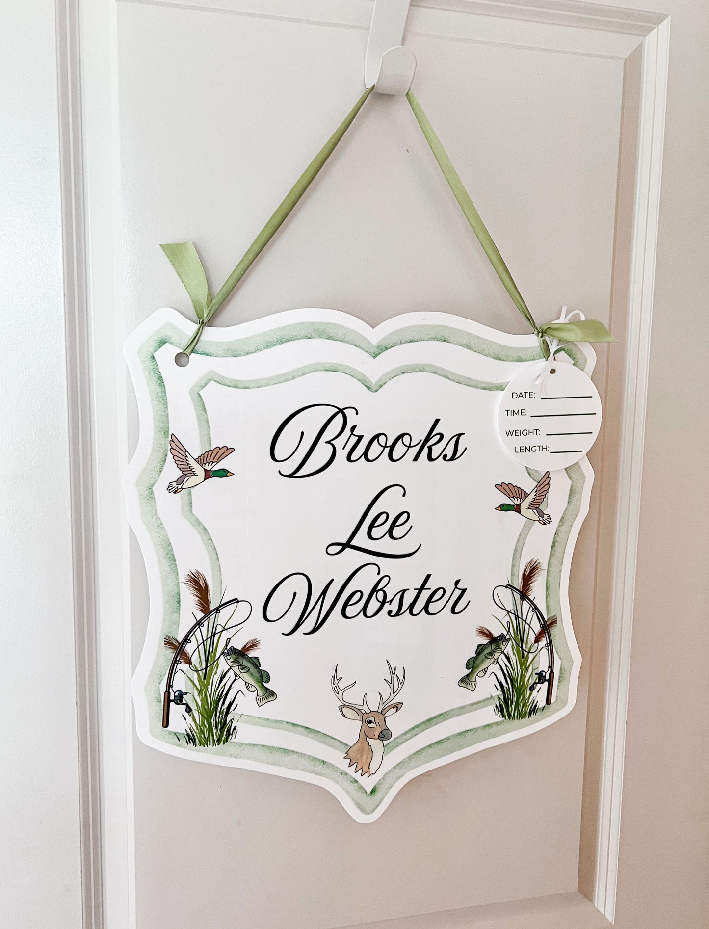 Hunting-Themed Hospital Door Hanger