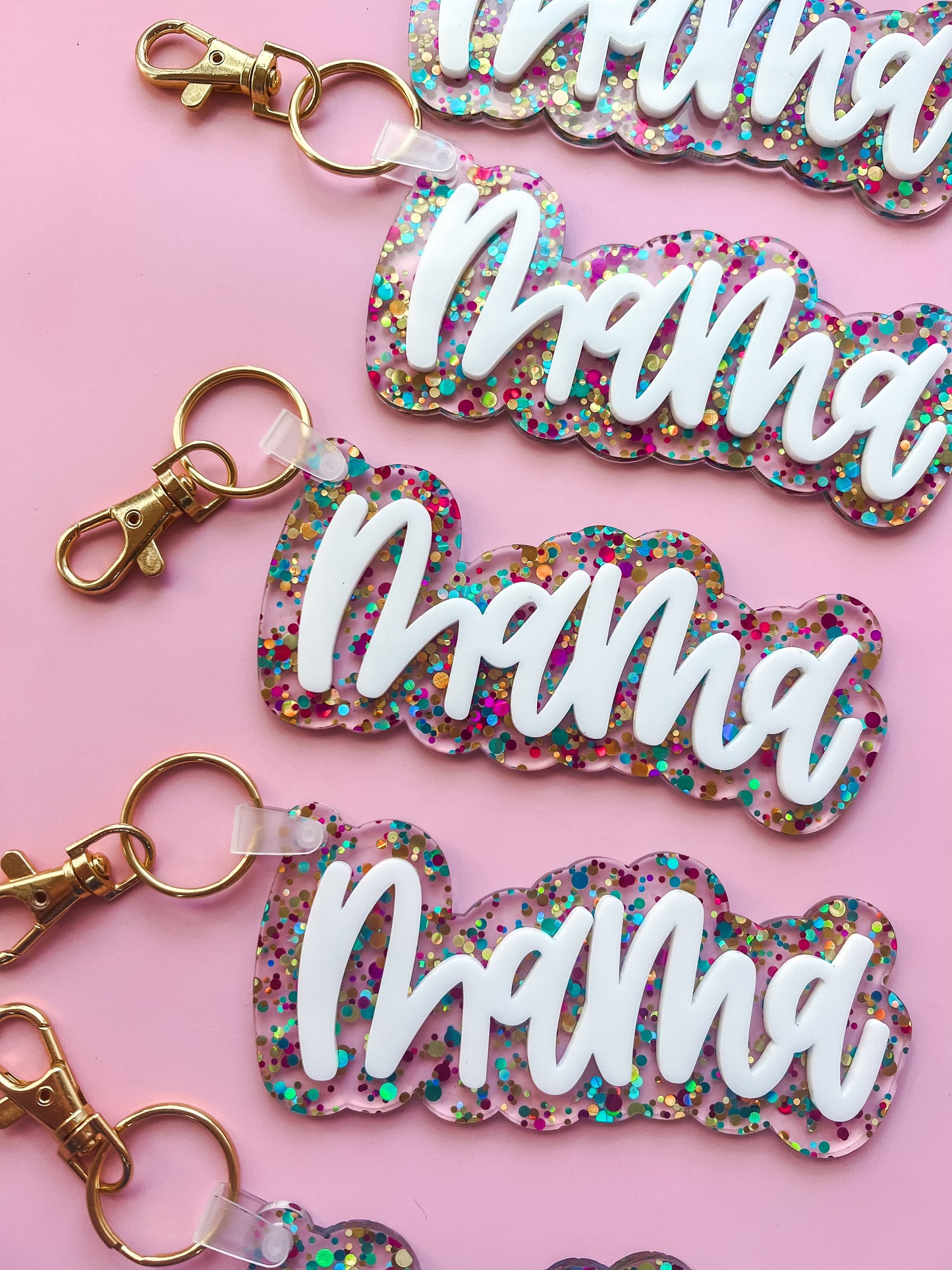 Confetti Mama Keychain