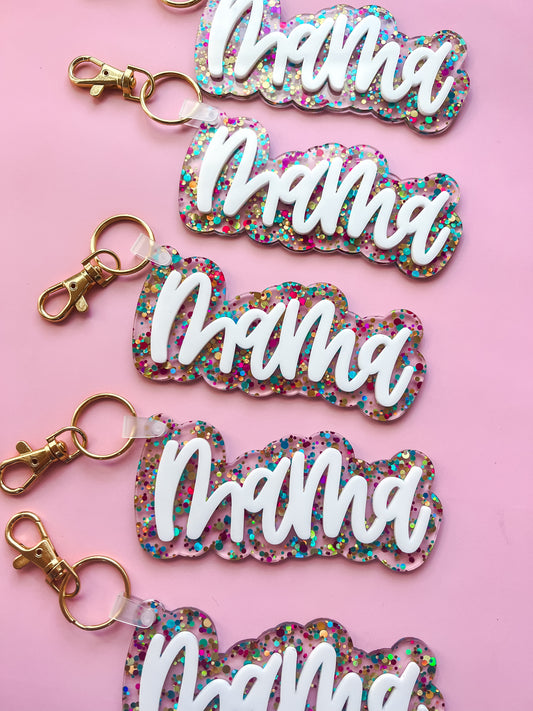 Confetti Mama Keychain