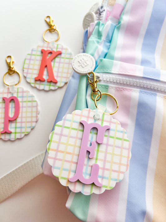 Scallop Monogram Bag Tag