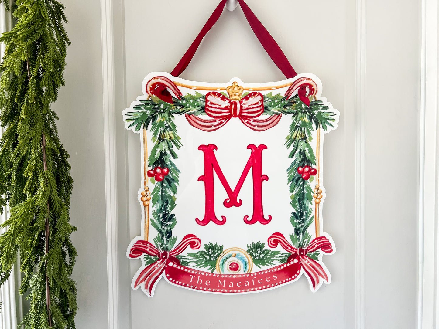 Christmas Crest Door Hanger