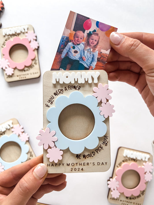 Fridge Flower Magnet (Blue)