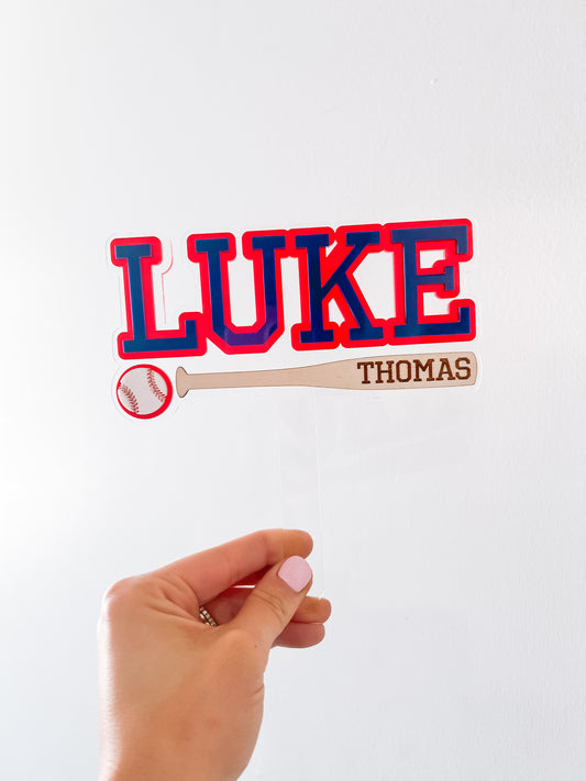 Baseball Cake Topper