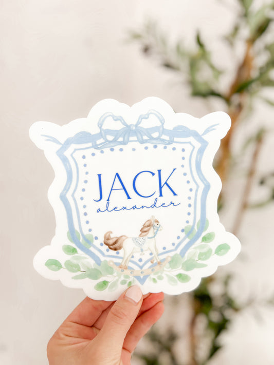 Rocking Horse Name Plaque