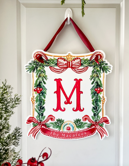 Christmas Crest Door Hanger