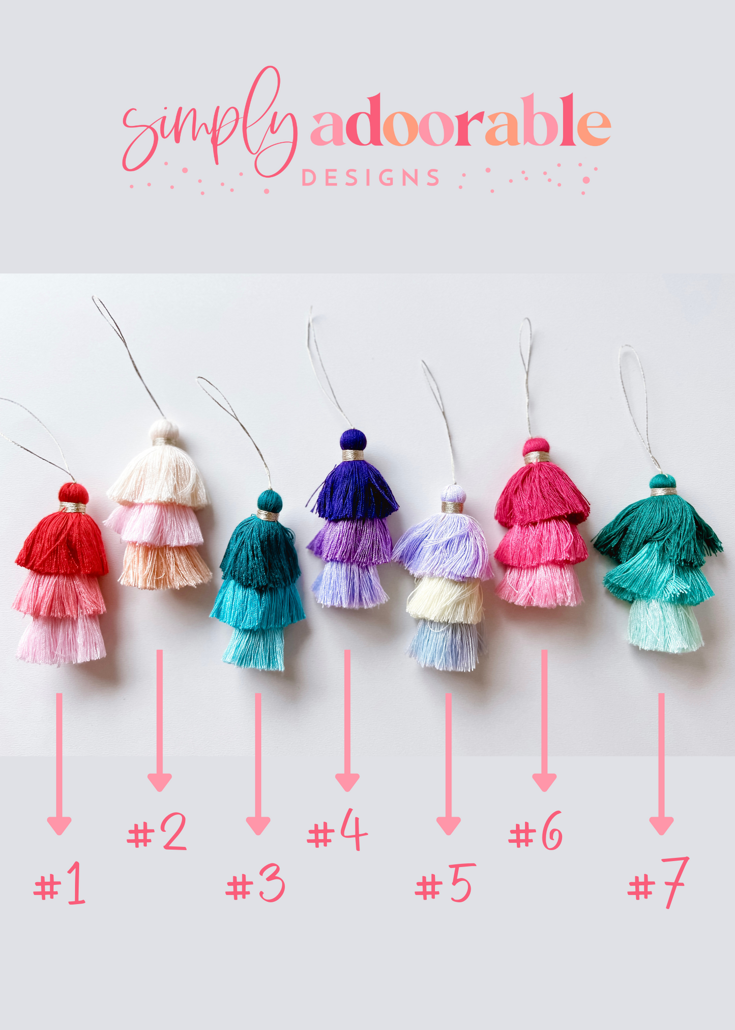 Initial Scalloped Tassel Keychain
