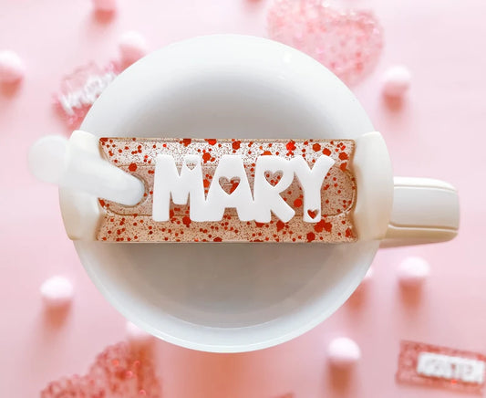 Red Confetti Stanley Tag