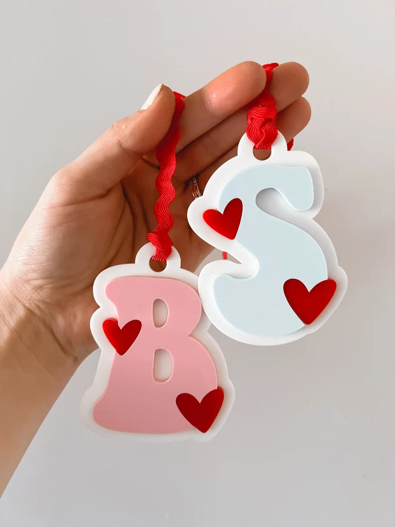 Initial Heart Valentine's Day Tag