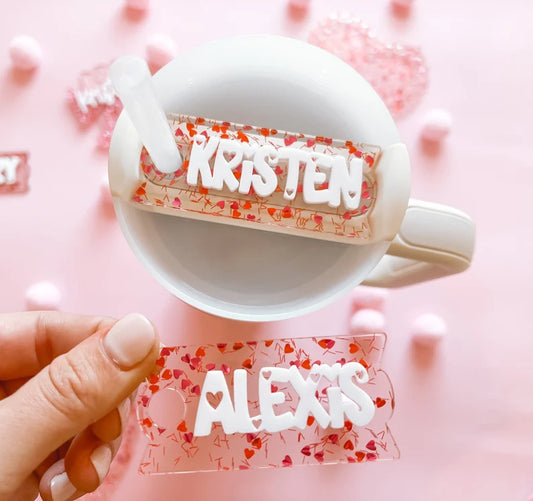 Heart Confetti Stanley Tag