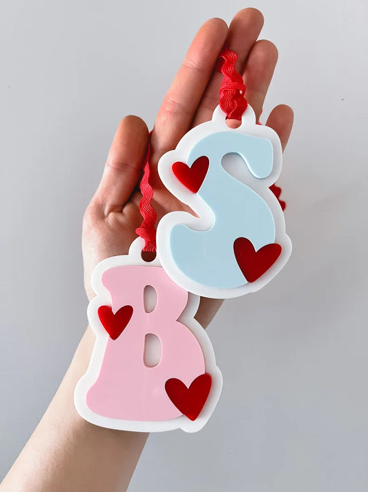 Initial Heart Valentine's Day Tag