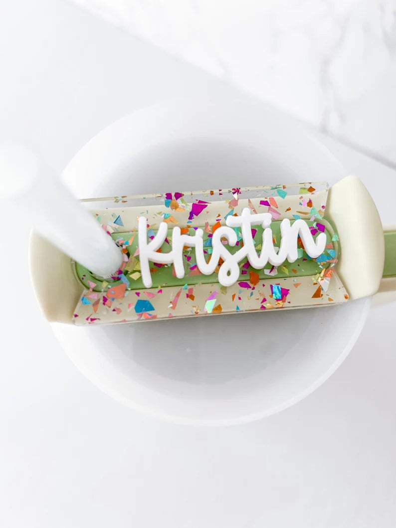 Flake Confetti Stanley Name Plate