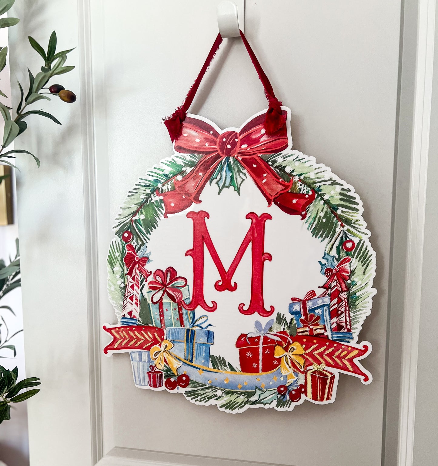 Present Wreath Door Hanger