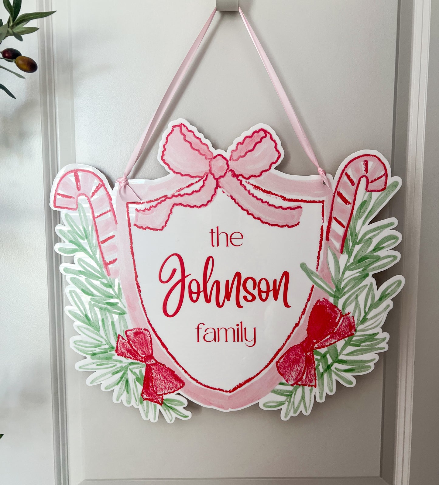 Candy Cane Door Hanger
