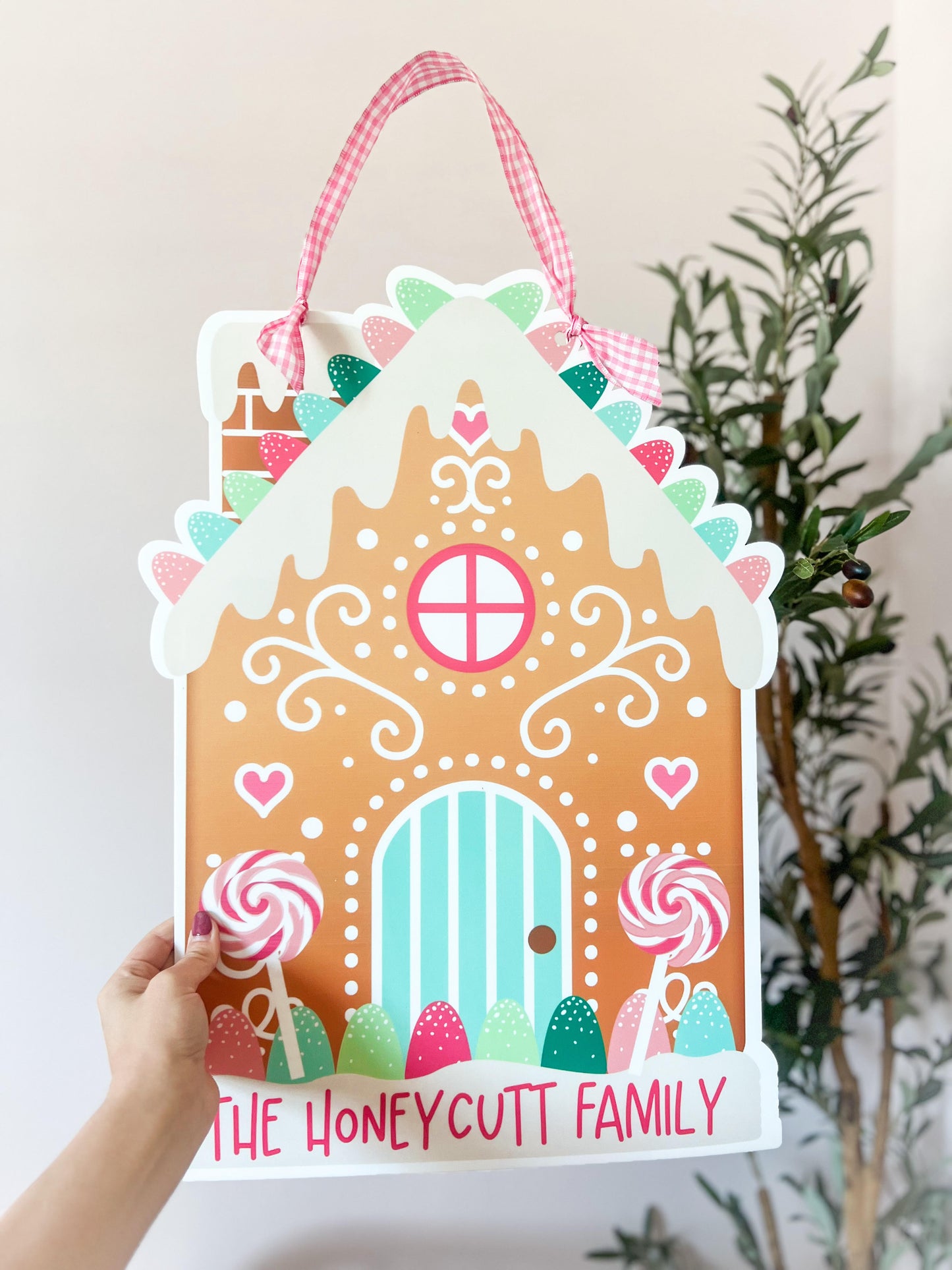 Gingerbread House Door Hanger