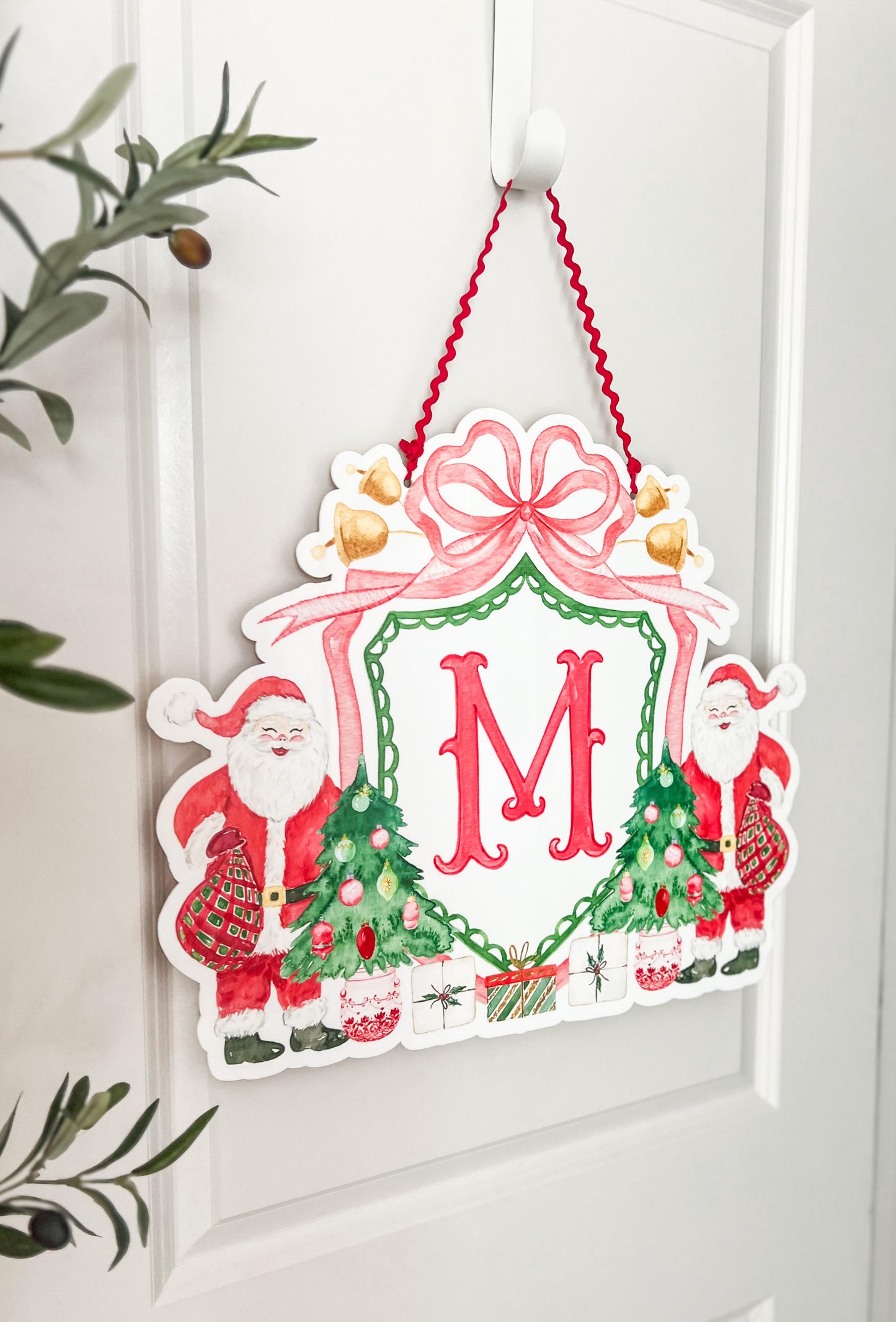 Santa Crest Door Hanger