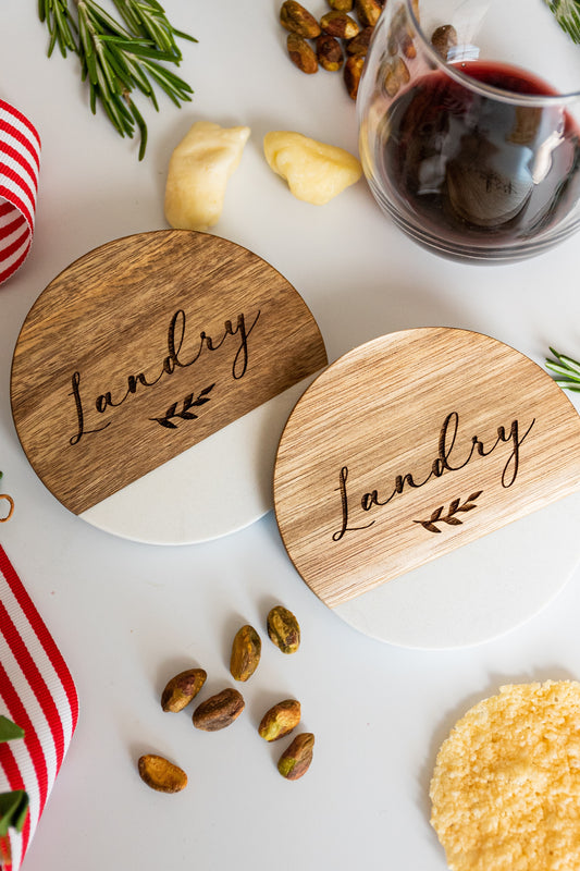 Circular Name Coasters