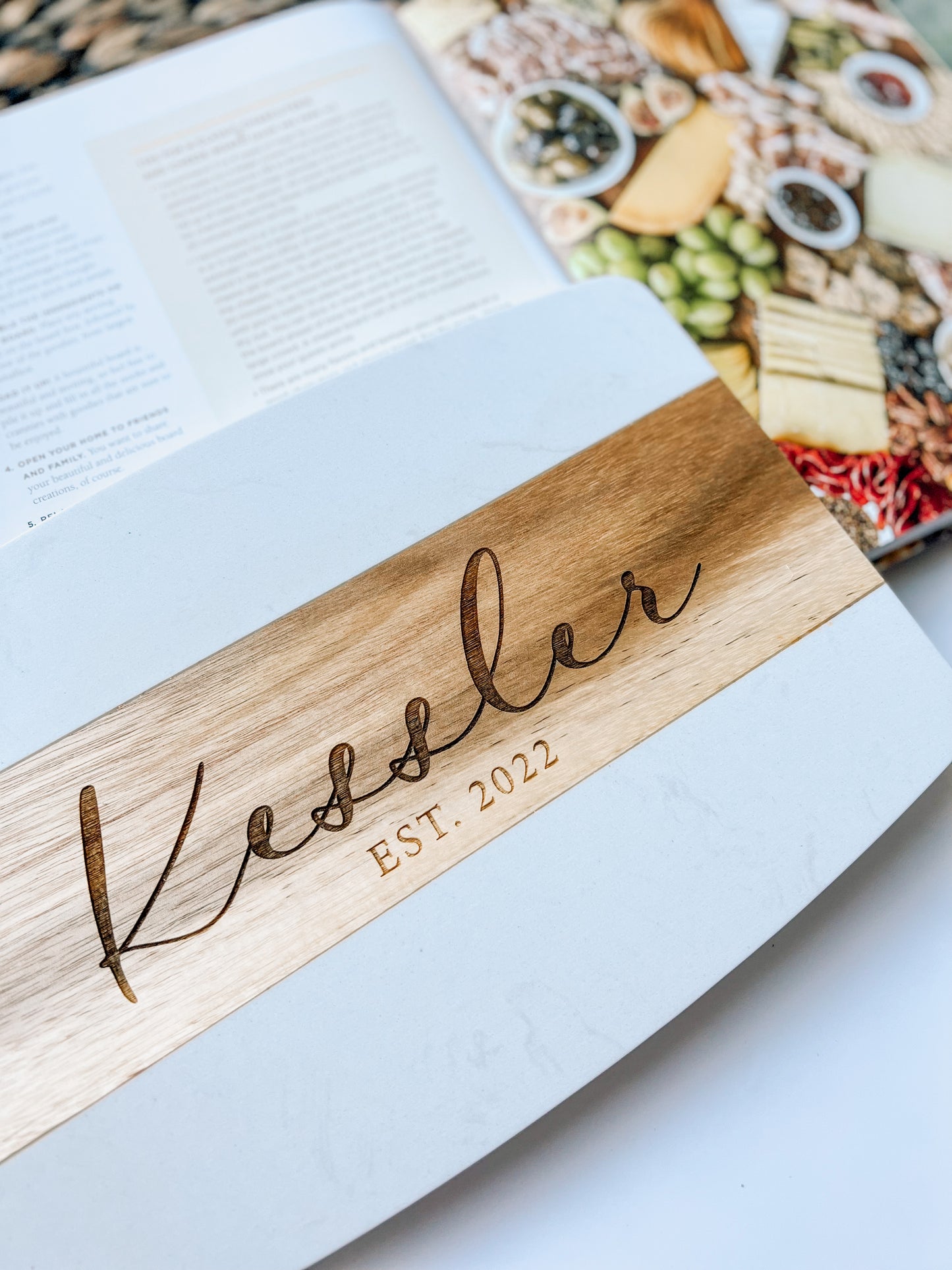 Large Marble Personalized Charcuterie Board