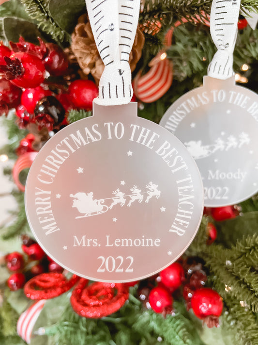 Best Teacher Ornament