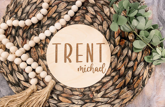 Engraved Wooden Name Sign