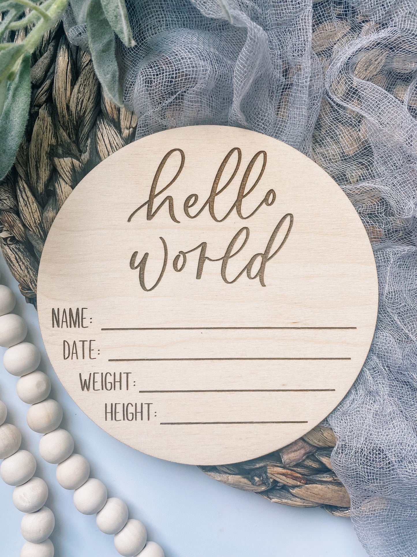 Wooden Hexagon Milestone Cards