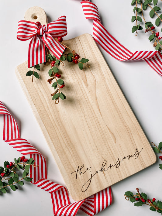 Last Name Charcuterie Board