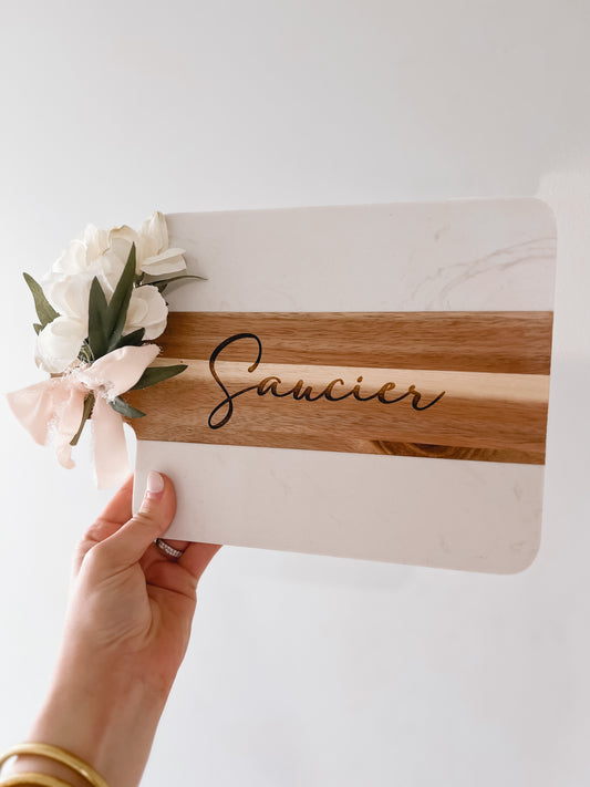 Marble Personalized Charcuterie Board