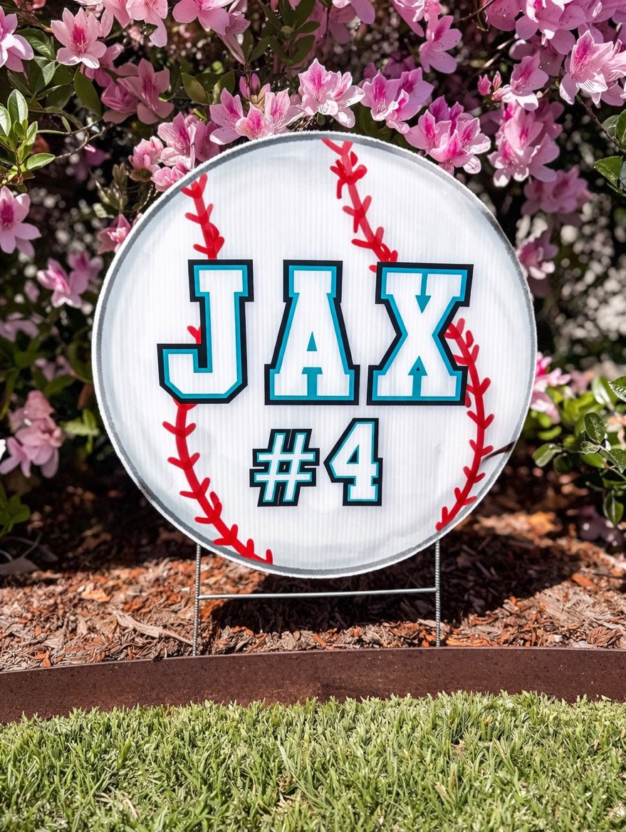 Custom Baseball Yard Sign – The Simply Adoorable
