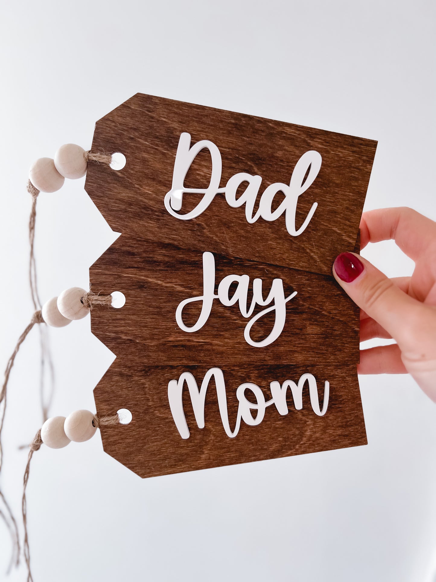 Wooden Christmas Stocking Tags