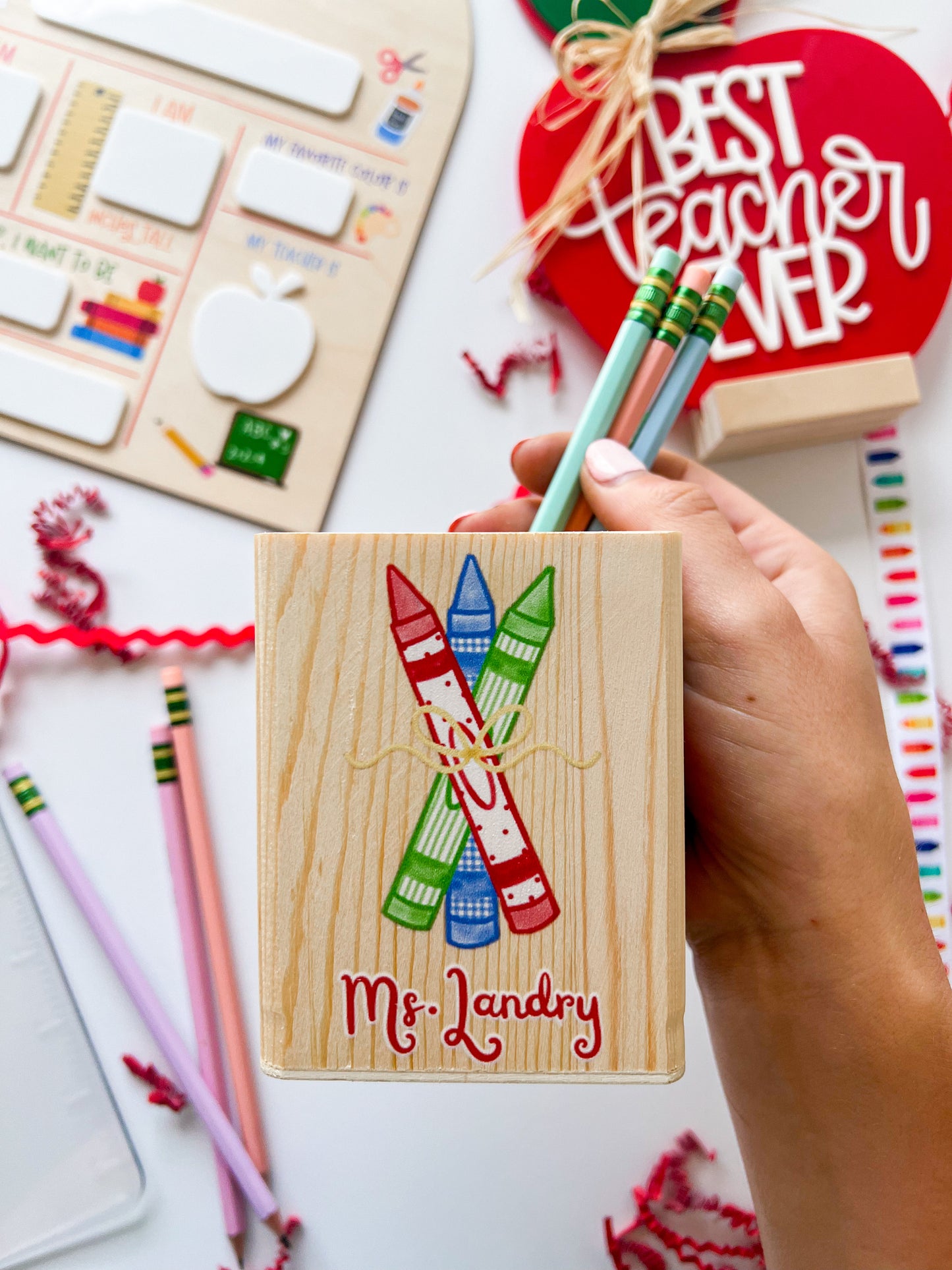 Crayon Trio Pencil Holder