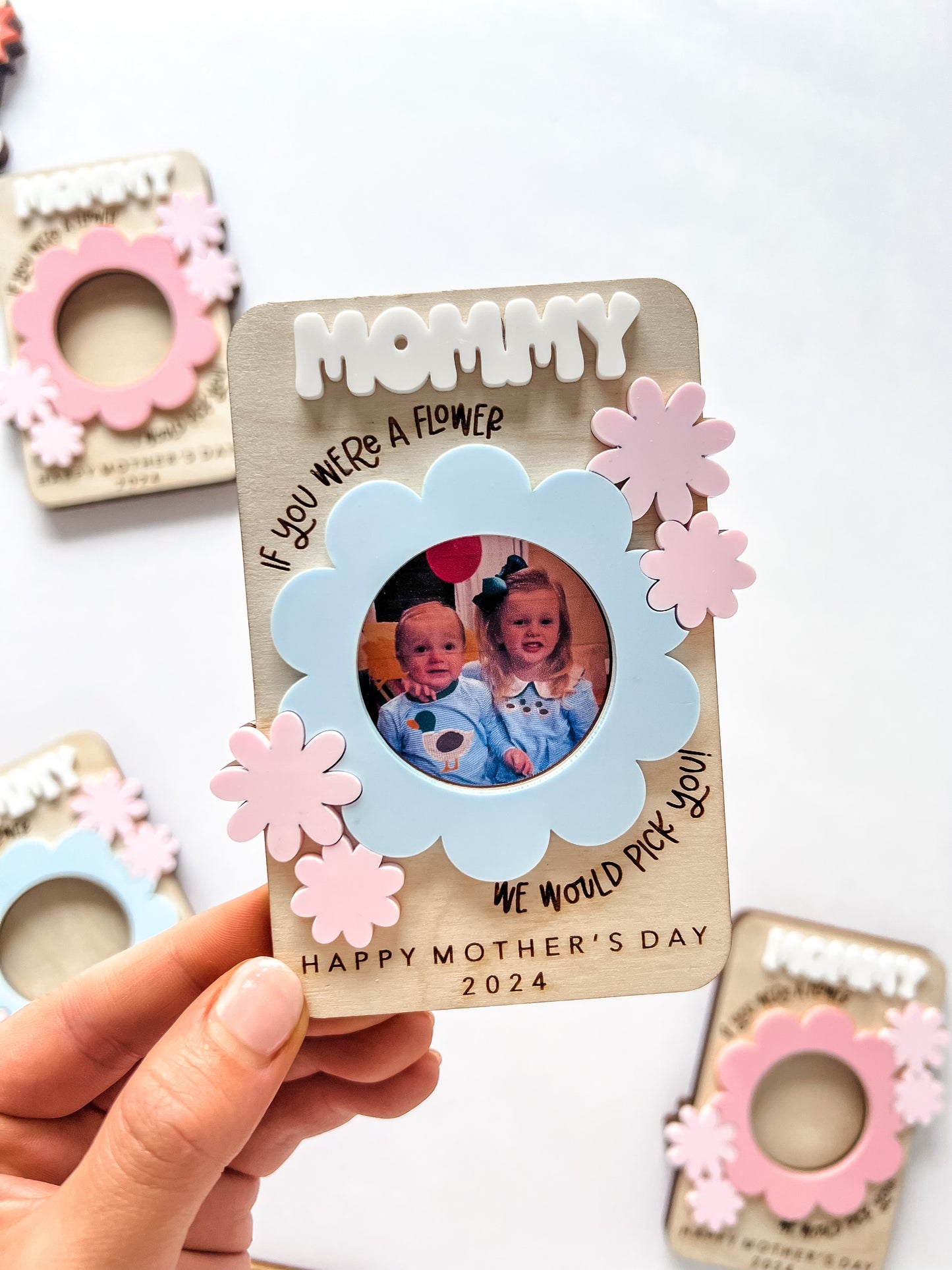 Fridge Flower Magnet (Blue)