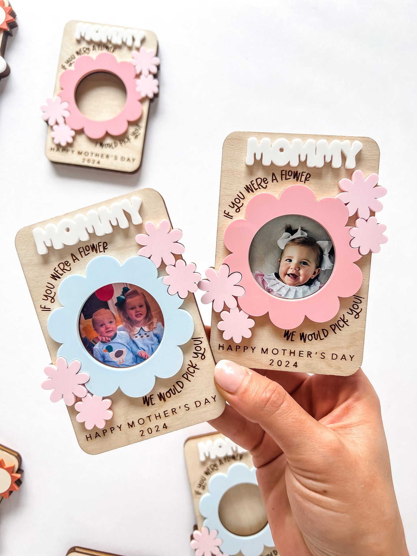 Fridge Flower Magnet (Blue)