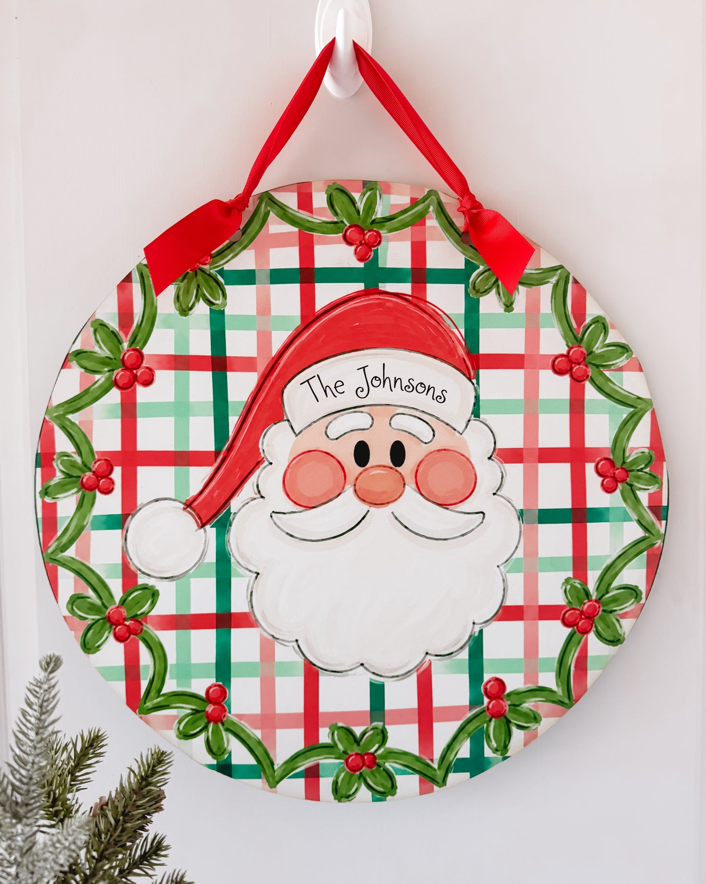 Santa Christmas Door Hanger