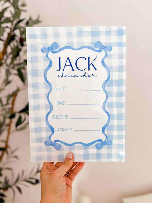 Bassinet Stat Sign