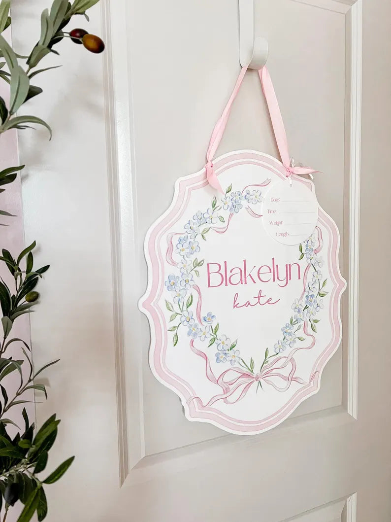 Floral Hospital Door Hanger