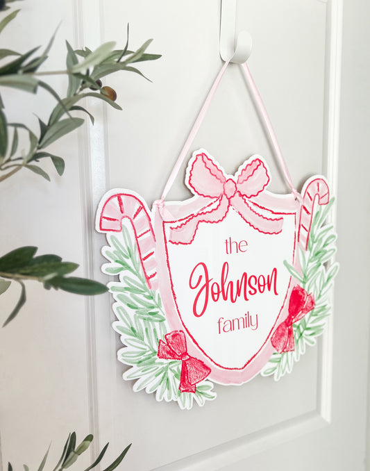 Candy Cane Door Hanger