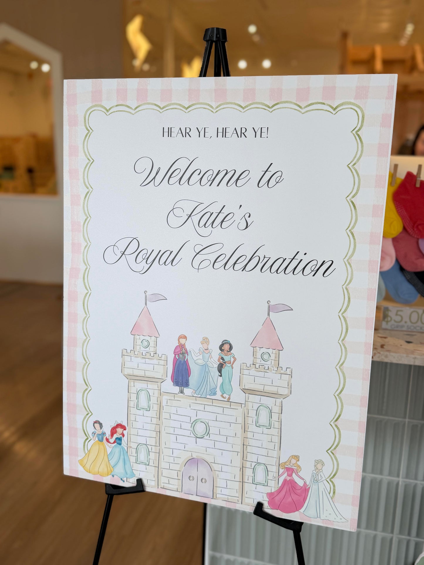 Princess Birthday Welcome Sign