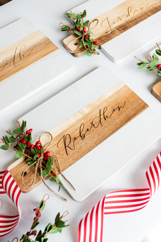 Marble Personalized Charcuterie Board