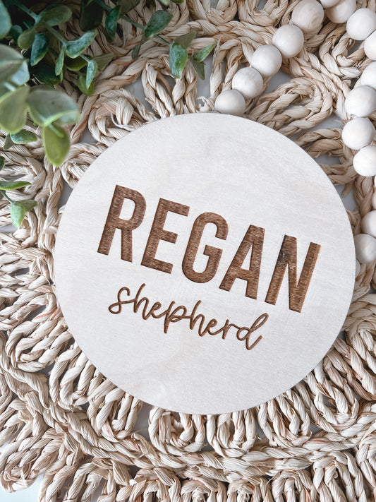 Baby Name Announcement Sign
