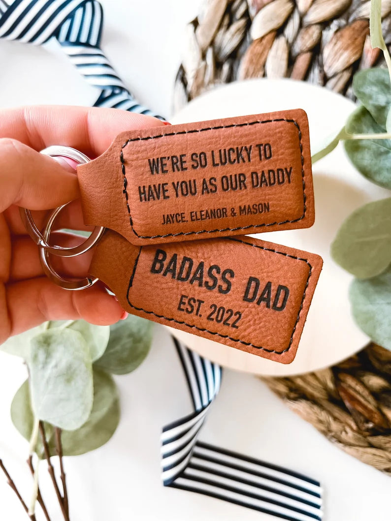 Personalized Dad Keychain