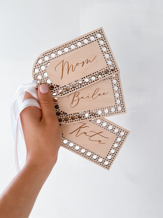 Rattan Christmas Tags